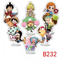 9PCS/SET One Piece 10CM Anime Standing Plate