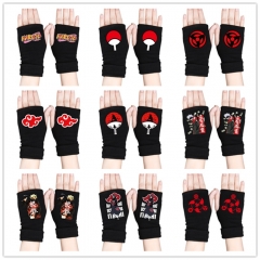 23 Styles Naruto Anime Half Finger Gloves Winter Gloves