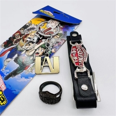 Boku no Hero Academia / My Hero Academia Cartoon Anime Keychain+Ring+Bracelet Set