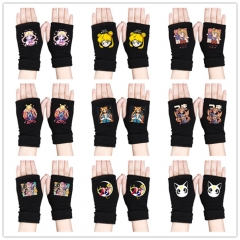 21 Styles Pretty Soldier Sailor Moon Anime Half Finger Gloves Winter Gloves