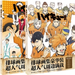 2 Styles Haikyuu Gift Anime Poster+Hand-Painted +Lomo Card+Sticker+Stand Plate+Postcard (Set)
