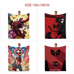 5 Styles 100*135CM Deadpool Cartoon Color Printing Cosplay Anime Blanket