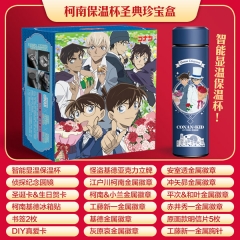 Detective Conan Anime Vacuum Cup Poster Postcard Keychain Brooch Sticker Anime Gift Box