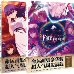 2 Styles Fate/Stay Night Gift Anime Poster+Hand-Painted +Lomo Card+Sticker+Stand Plate+Postcard (Set)