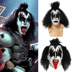 2 Styles Gene Simmons Rock Star Latex Mask Cosplay Props Chaim Witz Masks Halloween
