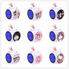 22 Styles Sanrio Kitty Melody Cartoon LCD Anime White Projection Alarm Clock