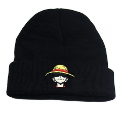 2 Styles One Piece Cartoon Winter Warm Cap Anime Knitted Hat