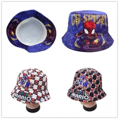 3 Styles Spider Man Super Mario Bro Cartoon Hat Cap Anime Fisherman's Hat