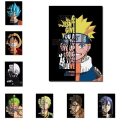(No Frame) 13 Styles Naruto Cartoon Canvas Material Anime Poster