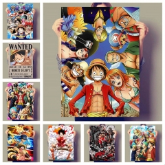 (No Frame) 40 Styles One Piece Cartoon Canvas Material Anime Poster