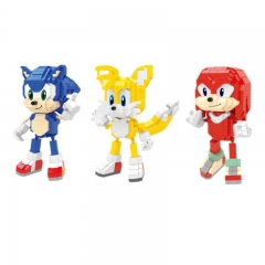 3 Styles Sonic the Hedgehog Cartoon Plastic Anime Building Blocks
