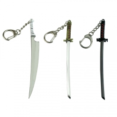 3 Styles Bleach Cosplay Movie Decoration Sword Alloy Anime Keychain