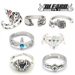 7 Styles Bleach Cosplay Movie Decoration Alloy Anime Ring