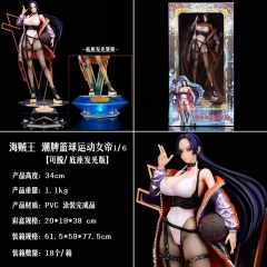 34CM One Piece GK Boa Hancock Sexy Girl Anime Figure Doll With Light