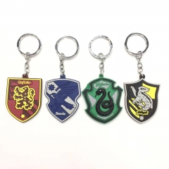 4 Styles Harry Potter Cartoon Pattern Anime Silicone Keychain
