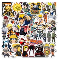 50PCS/SET Naruto Cartoon Collectible Waterproof Anime Luggage Stickers