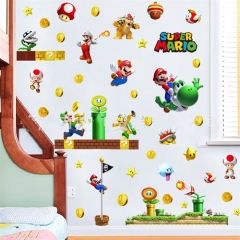 10 Styles Super Mario Bro Decorative Room Waterproof PVC Anime Sticker