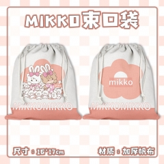 16*17CM MIKKO Cute Cartoon Canvas Anime Drawstring Bag