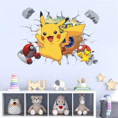 8 Styles Pokemon Pikachu Decorative Room Wall Waterproof PVC Anime Sticker
