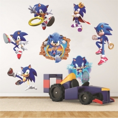 2 Styles Sonic the Hedgehog Decorative Room Wall Waterproof PVC Anime Sticker