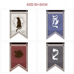 6 Styles 50*30CM Bungo Stray Dogs Cartoon Decoration Anime Flag