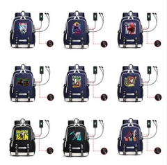 18 Styles Chainsaw Man Cosplay Anime Canvas Backpack Bag