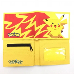 2 Styles 9.5x22.5CM Pokemon Cartoon Pattern Coin Purse Anime PVC Wallet