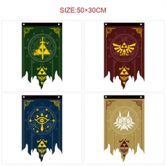 4 Styles 50*30CM The Legend Of Zelda Cartoon Decoration Dilapidated Anime Flag