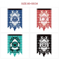 6 Styles 85*55CM Lycoris Recoil Cartoon Decoration Dilapidated Anime Flag