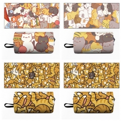3 Styles Cute Cat Rolling Pencil Case Anime Pencil Bag