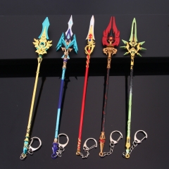 36 Styles 22CM Genshin Impact Anime Metal Sword Keychain