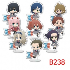 2 Styles 9PCS/SET 10CM DARLING in the FRANXX Acrylic Anime Standing Plate