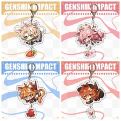 20 Styles Genshin Impact Cartoon Anime Acrylic Keychain