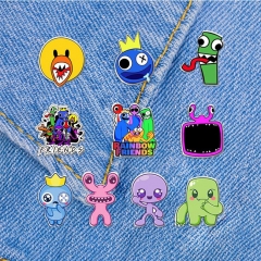 14 Styles Rainbow Friends Anime Plastic Brooch Pin