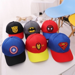 6 Styles Marvel Spider Man Iron Man Flash Cartoon Hat Baseball Cap Anime Hat