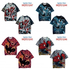 4 Styles Spider Man Cartoon Pattern Anime T Shirt