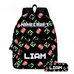 Minecraft School Bag Anime Backpack+Pencil Bag