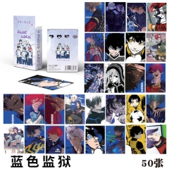 5.7*8.7CM 50PCS/SET Blue Lock Cartoon Paper Anime Lomo Card