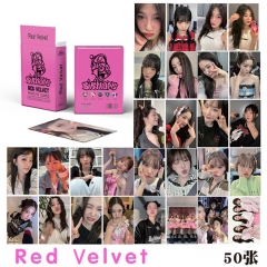 5.7*8.7CM 50PCS/SET K-POP Red Velvet Paper Lomo Card