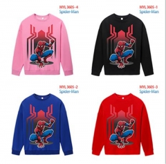 5 Styles Spider Man Cartoon Character Pattern Anime Long Sleeve Sweatshirt