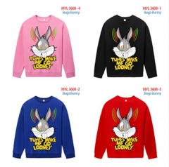 5 Styles Bugs Bunny Cartoon Character Pattern Anime Long Sleeve Sweatshirt