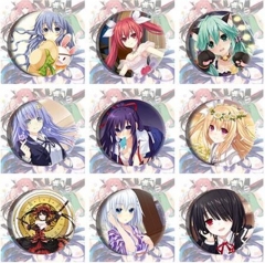 9 Styles Date A Live Anime Alloy Badge Brooch