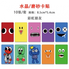 4 Styles 10PCS/SET Rainbow Friends Anime ID Card Sticker