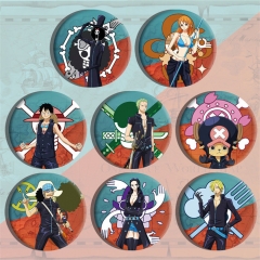 2 Styles 8PCS/SET One Piece Anime Alloy Badge Brooch