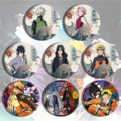2 Styles 8PCS/SET Naruto Anime Alloy Badge Brooch