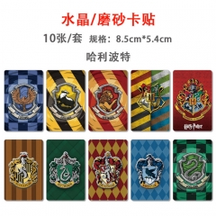 4 Styles 10PCS/SET Harry Potter Anime ID Card Sticker