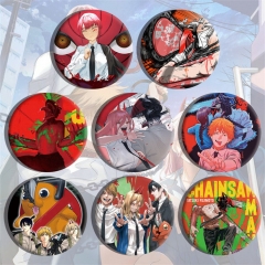 2 Styles 8PCS/SET Chainsaw Man Anime Alloy Badge Brooch