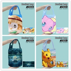 4 Styles Pokemon Shopping Single Shoulder Bag Anime Bucket Bag