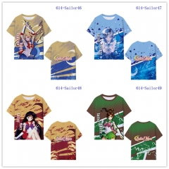 5 Styles Pretty Soldier Sailor Moon Printing Digital 3D Cosplay Anime T Shirt