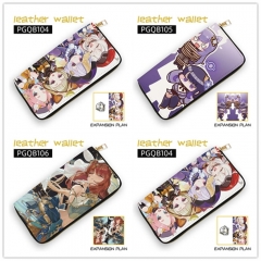 3 Styles Genshin Impact Cartoon Anime Wallet Purse